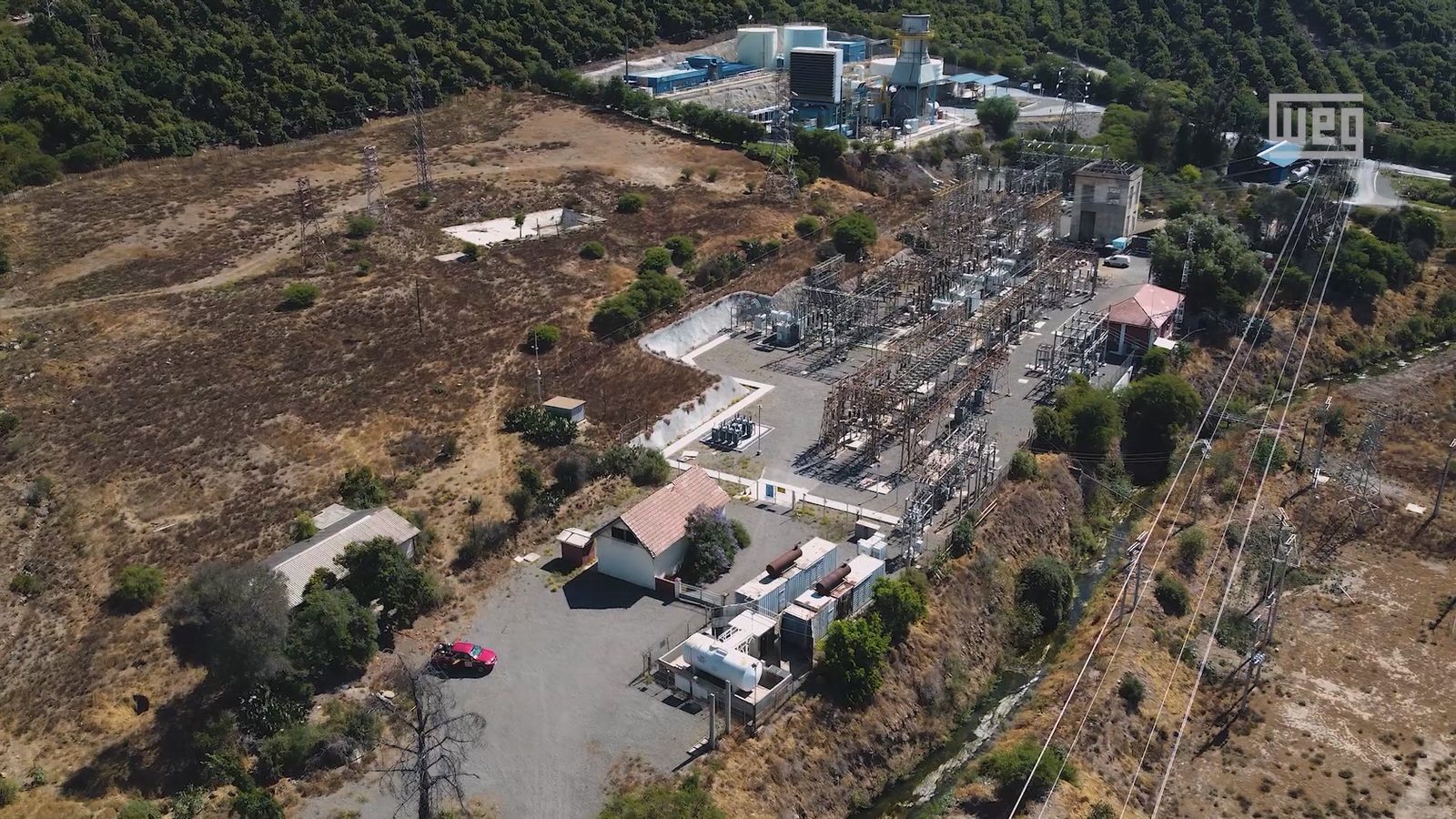 Video aéreo con dron subestación eléctrica Chilquinta, Valparaíso